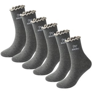 3-Pack Butterfly Ruffle Socks - Gray