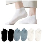 6-Pack Low-Cut Cotton Socks - Black, White & Blue