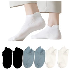 6-Pack Low-Cut Cotton Socks - Black, White & Blue